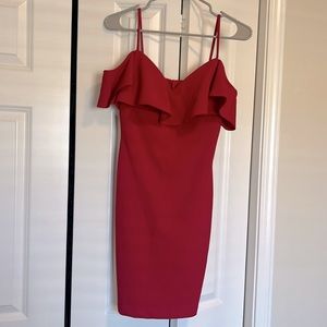 Red cap sleeve mini dress size xs.